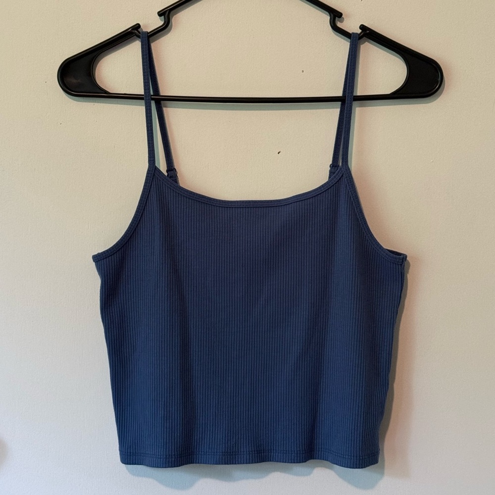 American Eagle Outfitters Rib Tank Top Dark Blue Large